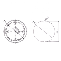 Bouton poussoir rond d'ascenseur avec des pièces personnalisables d'OEM/ODM de matériel d'acier inoxydable de Braille