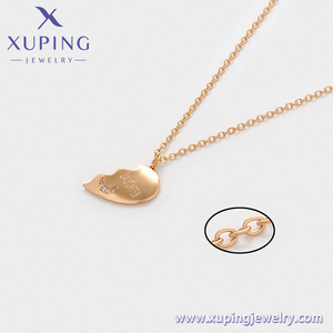 S00141811 XUPING joyería 18K chapado en oro moda joyería fina collares circón CZ <span class=keywords><strong>Luna</strong></span> corazón colgante collar para mujer hija - Product Image 5