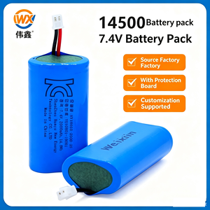 Paket Baterai Lithium Weixin 14500 7.4V 2 Seri 14500 Terhubung Bersertifikasi KC Korea Paket Baterai Lithium Isi Ulang - Product Image 1