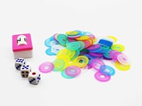 Jeu de Mahjong portable en mélamine, qualité casino professionnelle, boîte en cuir blanc de luxe, modèle LllM LIMITED 24-1107-09