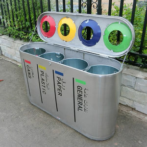 <span class=keywords><strong>Pattumiera</strong></span> esterna Multi-vano in acciaio inossidabile <span class=keywords><strong>pattumiera</strong></span> in <span class=keywords><strong>metallo</strong></span> pubblico riciclare la <span class=keywords><strong>pattumiera</strong></span> commerciale da 26 galloni - Product Image 5