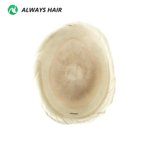 Prótesis Capilar de 9 Tamaños con Línea de Cabello Natural, Duradera, de Mono y PU, Color Blanco Plateado, Cabello Indio para <span class=keywords><strong>Hombre</strong></span> Calvo - Product Image 2