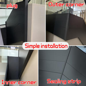 Corrimano in Vetro Montato a Parete, Profilo in Alluminio con Scanalatura Laterale per Installazione di Vetro, Profilo a U, Ringhiera in Vetro per Scale - Product Image 3