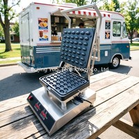 Machine à gaufres ovales 42 trous pour pâtisserie, café et chariot mobile professionnel, équipement de cuisson pour madeleines et pâtisseries à la crème