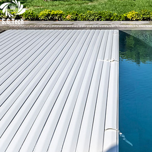 Couverture de <span class=keywords><strong>piscine</strong></span> <span class=keywords><strong>solaire</strong></span> automatique en polycarbonate à isolation thermique durable de haute qualité Water Crown, certifiée CE, taille personnalisée pour <span class=keywords><strong>piscine</strong></span> - Product Image 2