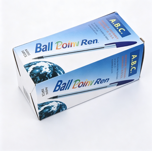 Bolígrafo de punta redonda de precio bajo, directo de fábrica, clásico, sencillo, de cristal, para oficina y escuela, multicolor, de plástico. - Product Image 4