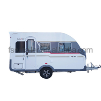Caravanes de voyage professionnelles personnalisées OEM, pour 2 personnes, tout-terrain, avec cuisinière à induction, camping-car, fourgon aménagé