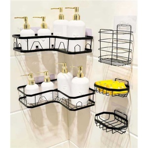 Estante de Esquina Triangular Moderno y Ecológico para Baño, sin Perforaciones, para Uso en Hoteles, de Aleación de Zinc - Product Image 3