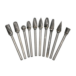 Đôi cắt Carbide Rotary Burr Set - 10 cái 1/8 "Shank 1/4" Chiều dài đầu thép vonfram cho chế biến gỗ khoan kim loại khắc - Product Image 4