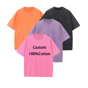 เสื้อยืดโอเวอร์ไซส์ผู้ชาย ผ้าฝ้าย 100% เนื้อหนา ทรงหลวม สไตล์สตรีทแวร์ ล้างสีแบบแอซิดวอช พิมพ์ลายกราฟิก DTG ไซส์พลัส คอกลม แขนสั้น - Product Image 1
