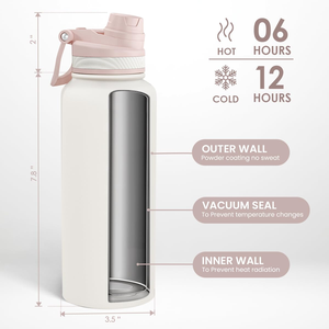 Custom logo Tumbler 24 oz 24oz 32oz BPA-Free Travel Sports Double Wall Vacuum Insulated Stainless Steel Water <b>Bottle</b> with <b>Straw</b> - Product Image 3