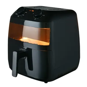 4L Horno de convección digital Asado Deshidratado Hornear Freidora de aire sin humo automática con ventanas visibles