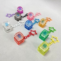 Porte-clés Fidget LED Leycap personnalisé avec logo, clé de clavier mécanique, capuchon de touche anti-stress, interrupteurs, porte-clés