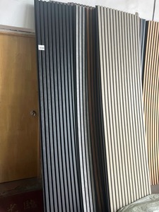 OEM Design moderno pannello di <span class=keywords><strong>parete</strong></span> acustica in <span class=keywords><strong>legno</strong></span> in fibra di poliestere striscia insonorizzata curvo per lo spazio ufficio <span class=keywords><strong>rivestimento</strong></span> murale - Product Image 3
