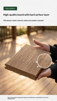 Baldosas de Madera Compuesta para Terraza, Diseño Cuadrado Moderno, 18 mm de Grosor, Encaje Antideslizante, Resistentes al Agua, con Acabado de Grano de Madera y Alto Brillo, para Sótanos