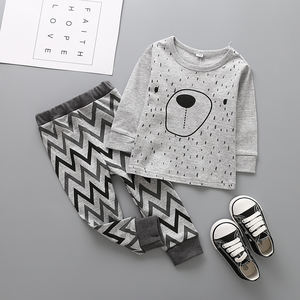 Boutique en ligne de vente en gros de vêtements coréens populaires pour enfants, ensembles de vêtements en coton à motifs animaliers pour garçons - Product Image 3