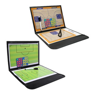 Tableau tactique pliable triple pour basketball, football et volleyball, coloré, en cuir, avec stylo magnétique, pour entraîneur - Product Image 5