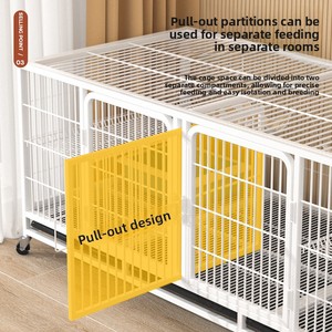 Gabbia per Allevamento Gatti a Tre Piani in Ferro, Multilivello con Divisori, Design Impilabile per Negozi di Animali e Pensioni per Gatti - Product Image 4
