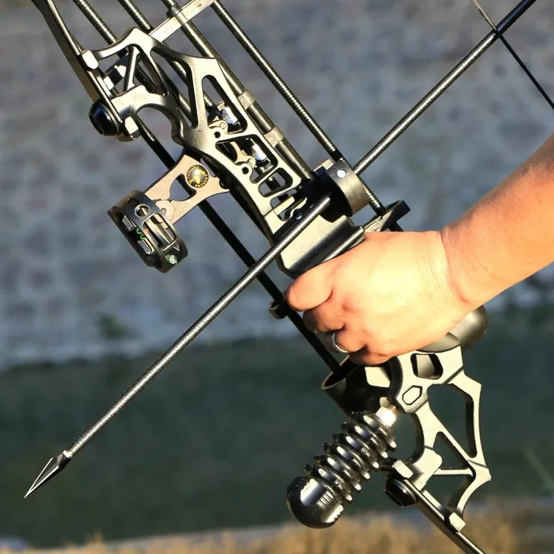 30-50LBS มือจับโลหะคันธนูสำหรับมือขวาอุปกรณ์การยิงธนูเกมล่าสัตว์