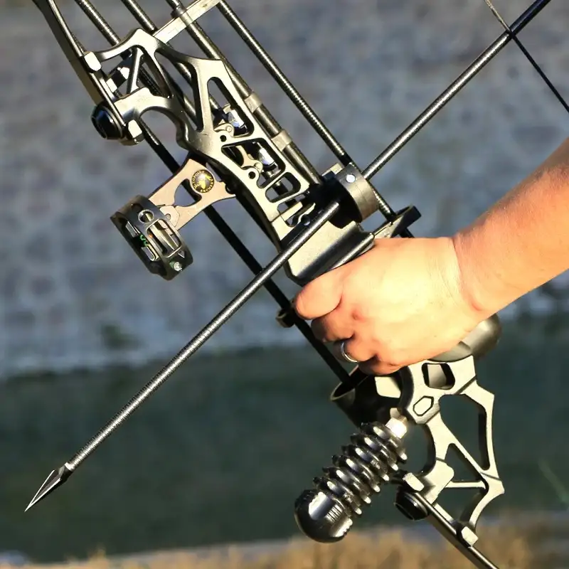 30-50LBS Metal kolu olimpik yay sağ el okçuluk yay çekim avcılık oyunu uygulama aracı yay ve ok