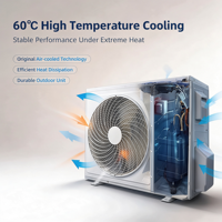 Pompe à chaleur intelligente et silencieuse à fréquence variable A+++ à économie d'énergie 9K-24K BTU R290 R32 R410a pour climatiseur split domestique