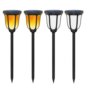 LED Năng Lượng Mặt Trời Ngọn Lửa Lampe Torche Nhấp Nháy Năng Lượng Mặt Trời Cảnh Quan Lawn Lamp Ngoài Trời Không Thấm Nước IP65 Yard Vườn Năng Lượng Mặt Trời Led Torch Spotlight