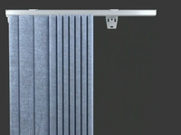 PC aluminium blanc moderne droit incurvé Rail rideau haut côté support de montage romain tige support fixation Clip piste accessoires