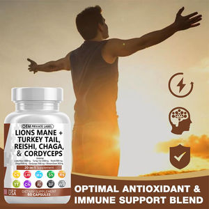 OEM Private Label Lion's Mane <strong>Mushroom</strong> Powder <strong>Capsules</strong> for Adult Immune Support and Energy Management - Product Image 2