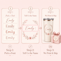 Calcomanía Personalizada con Nombre, Brillante, con Transferencia UV, para Vasos de 20oz y 40oz, Removible, Sin Residuos, Regalos Personalizados
