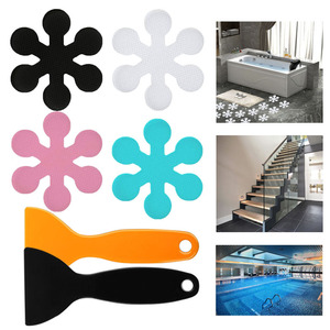 Cinta Antideslizante Transparente para <span class=keywords><strong>Bañera</strong></span>, con Diseño de Copos de Nieve, Impermeable, de Gel Peva, para la Seguridad del Bebé - Product Image 1