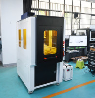 Machine de marquage laser UV 15W à miroir rotatif 3D JHC, cabinet entièrement fermé, refroidissement par eau, haute sécurité, DXF/PLT/BMP/AI, 200x200mm