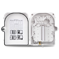 Boîtier de terminaison fibre optique 24 ports 24 fibres, Boîtier NAP FTTH, Boîtier de distribution fibre optique ODP, Conception non coupée, Port intermédiaire, Matériau ABS FDB-24MA