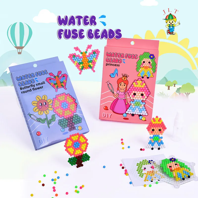 Cuentas mágicas de pulverización de agua, juguetes artesanales Multicolor, Hama, manualidades