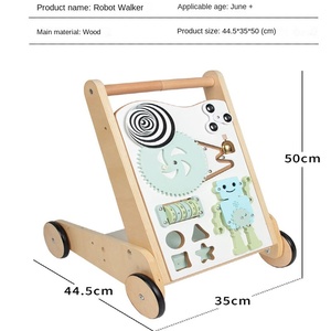 OEM/ODM Robot multifonction 2 en 1 Trotteur en bois pour bébé Tricycle en bois <span class=keywords><strong>Voiture</strong></span> pour bébé Trotteurs pliables pour enfants garçons filles - Product Image 4
