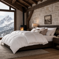 Couette d'hiver extra chaude 90% duvet de canard, taille King, avec compartiments, en coton anti-duvet, épaisse, vente en gros