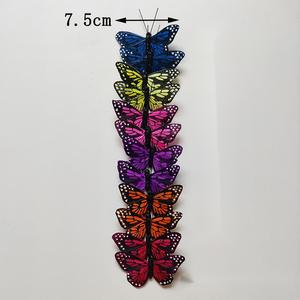 7.5 cm, 3 "rộng lông nhân tạo bướm Vua khác đám cưới Halloween trang trí - Product Image 2