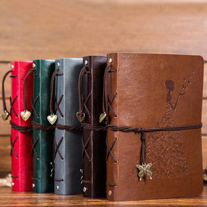 Carnet de notes vintage en cuir PU gaufré, motif boussole, 20 couleurs mélangées, <span class=keywords><strong>200</strong></span> <span class=keywords><strong>pages</strong></span>, 21x28cm, fait main, portable, pour <span class=keywords><strong>scrapbooking</strong></span> et photos - Product Image 3