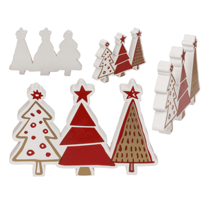 Arbres colorés blanc/rouge, env. 15x2x10 cm - Product Image 1