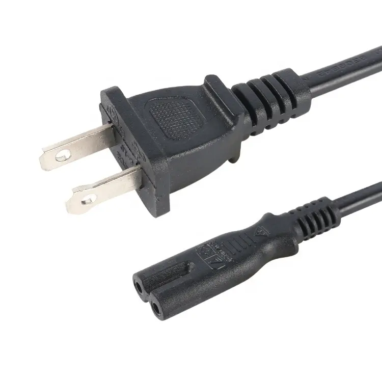 AC Power Cord C, IEC60320 C7 figure 8, PS3 Slim / PS4 / PS5 Power Supply Cable Replacement