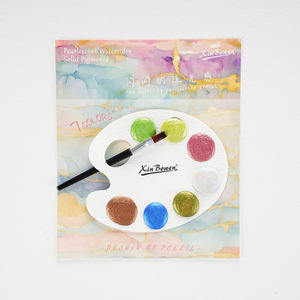 Xin Bowen Set de <span class=keywords><strong>peinture</strong></span> aquarelle nacrée 7 couleurs avec palette de mélange et mini pinceau Portable et <span class=keywords><strong>facile</strong></span> pour la <span class=keywords><strong>peinture</strong></span> en plein air - Product Image 6