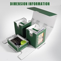 Boîte de rangement pour cartes à collectionner JUZI en gros, personnalisée, avec boîte à dés amovible, en cuir PU imperméable, fermeture magnétique