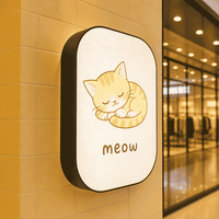 Enseigne de magasin en acrylique avec LED, enseigne lumineuse personnalisée pour vitrine, pour boutique, restaurant, hôtel