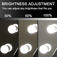 Vanité de maquillage de style personnalisé de table avec interrupteur à capteur tactile avec lumières LED Miroir hollywoodien
