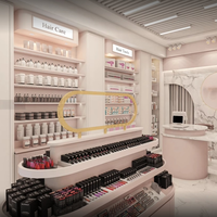 Vitrine de présentation de cosmétiques en bois de luxe sur mesure pour les boutiques de soins de la peau avec éclairage LED - Design durable