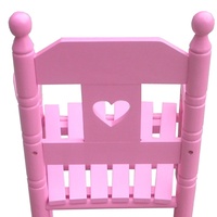Fauteuil à bascule moderne pour enfants, design cœur, en bois de peuplier, léger et facile à nettoyer, idéal pour l'extérieur, le jardin ou l'hôtel