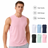 Débardeur de sport respirant à séchage rapide, de haute qualité, personnalisable avec logo imprimé, léger et sans manches pour la course à pied