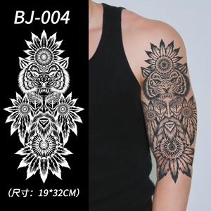 Half Arm Herbal Juice Semi Permanent Tattoo <b>Sticker</b> Waterproof Face Body Art for Men Women - Product Image 6
