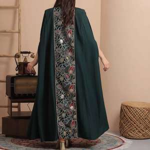 ชุดอาบายะห์ประดับคริสตัลหรูหรา งานฝีมือประณีต คุณภาพสูง เหมาะสำหรับงานเลี้ยงตอนเย็นสำหรับสตรีชาวมุสลิม - Product Image 3