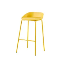 Tabouret de bar en polypropylène à dossier bas (PC-82)