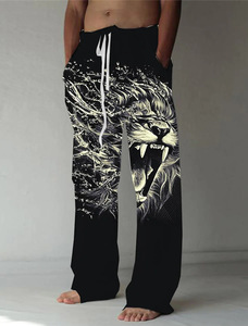 Pantalon de jogging streetwear pour homme, pantalon de survêtement personnalisé avec impression 3D en relief, pantalon de survêtement évasé pour homme - Product Image 6